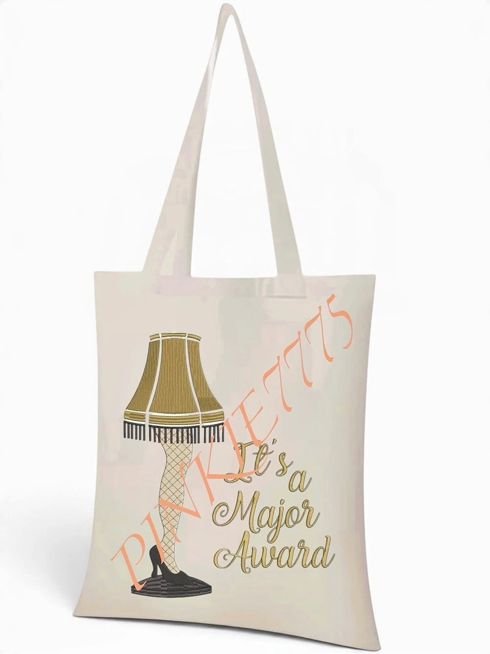 Handmade Leg Lamp Print Tote